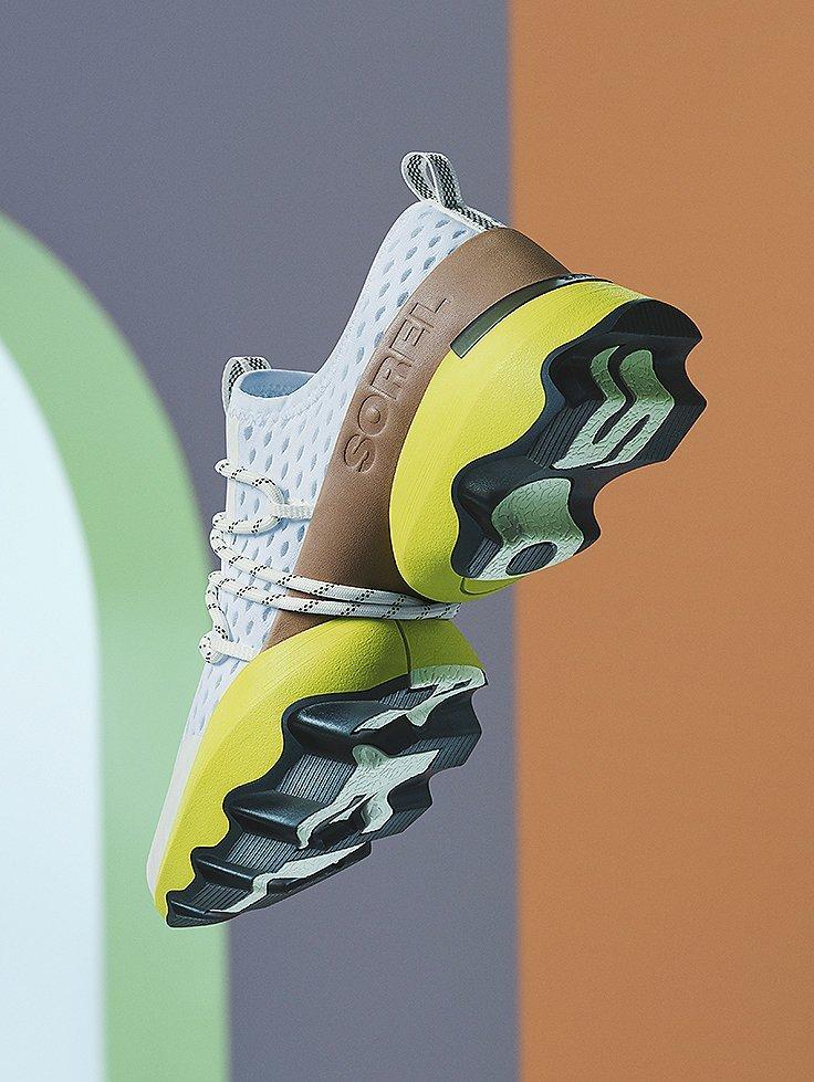 A close-up image of the sole of a Kinetic Impact sneaker