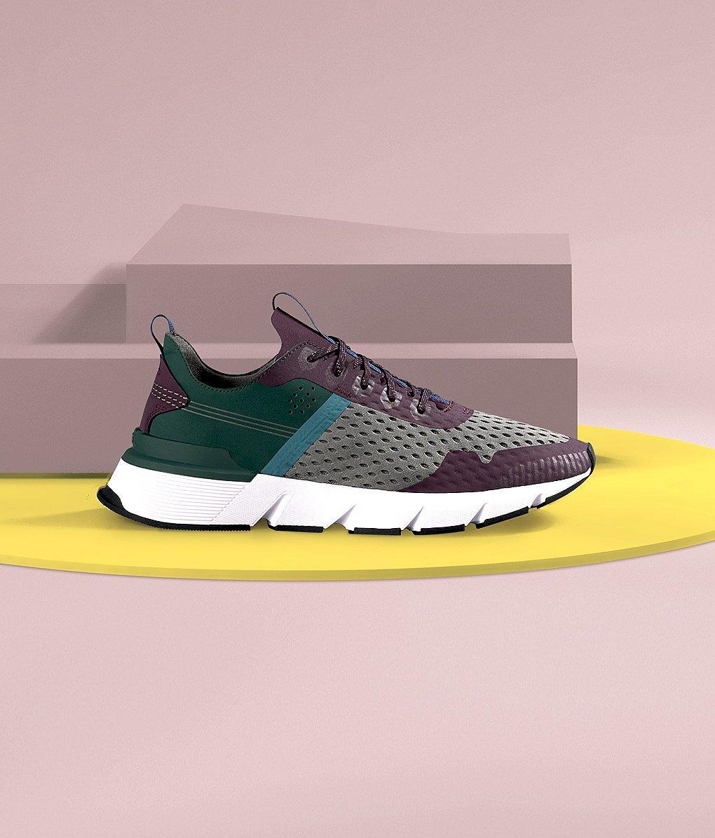 Kinetic Rush sneakers on a pink background