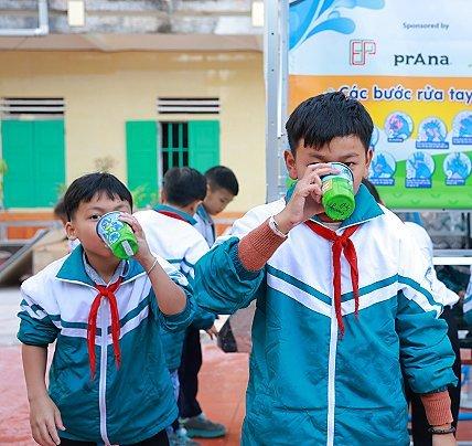 A school group photo from planet water foundation