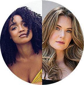 A portrait image of AISHA DEE + MEGHANN FAHEY