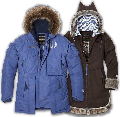 Close-up of jackets from the Clone Wars Collection. 