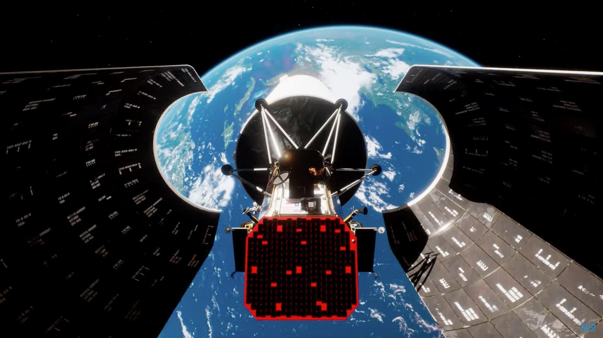 Video still of IM-1 mission