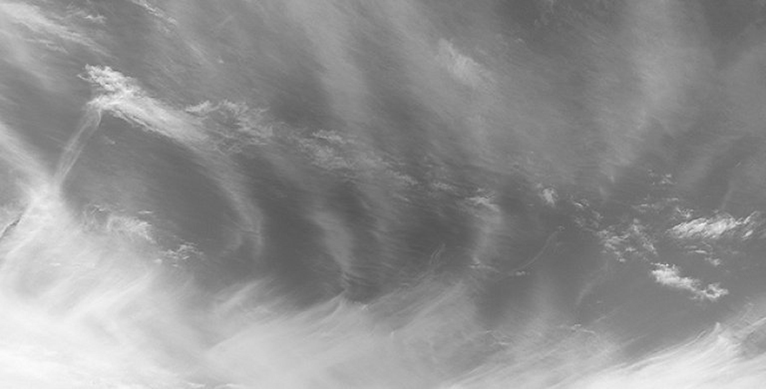 Black and white clouds in the sky