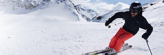  Wintersports collection, a man practicing ski Columbia 