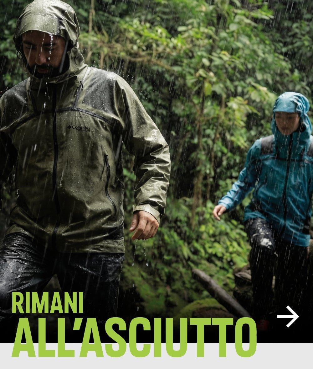 A man and a woman hiking in Columbia clothes and equipments