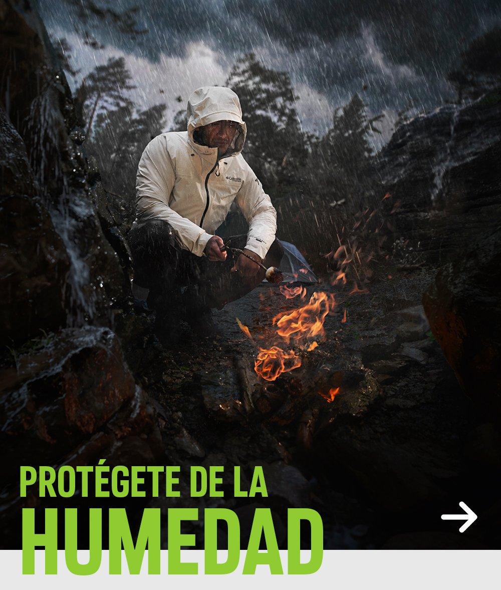 A man and a woman hiking in Columbia clothes and equipments