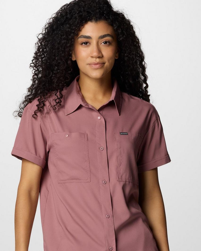 Rose button-up shirt