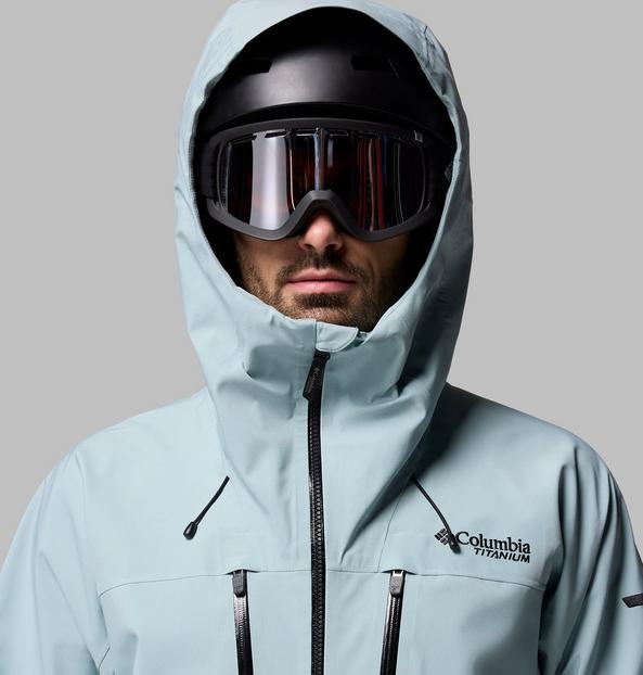 Man in jacket and ski goggles