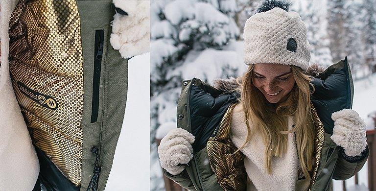 Debuting in jackets this fall, the innovative gold material is the latest in the Omni-Heat™ family of cold-weather fabrics.