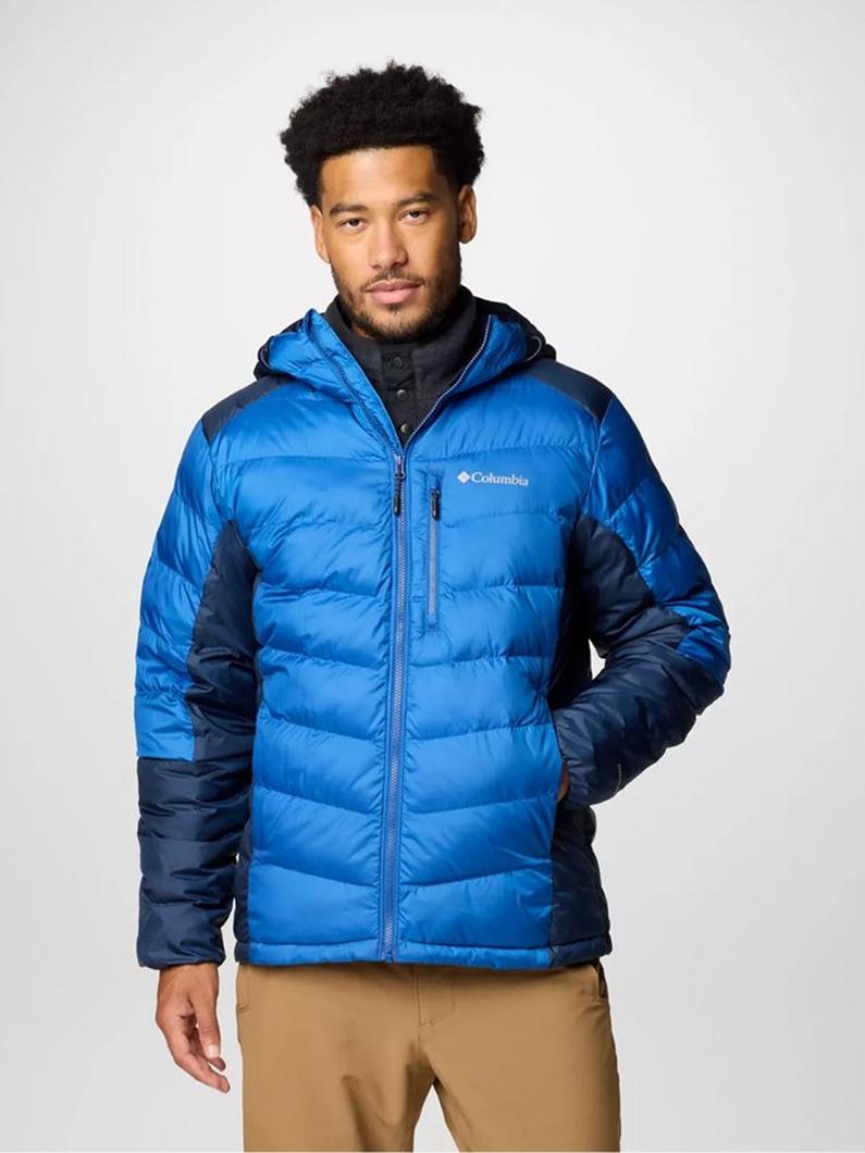 Blue hooded jacket