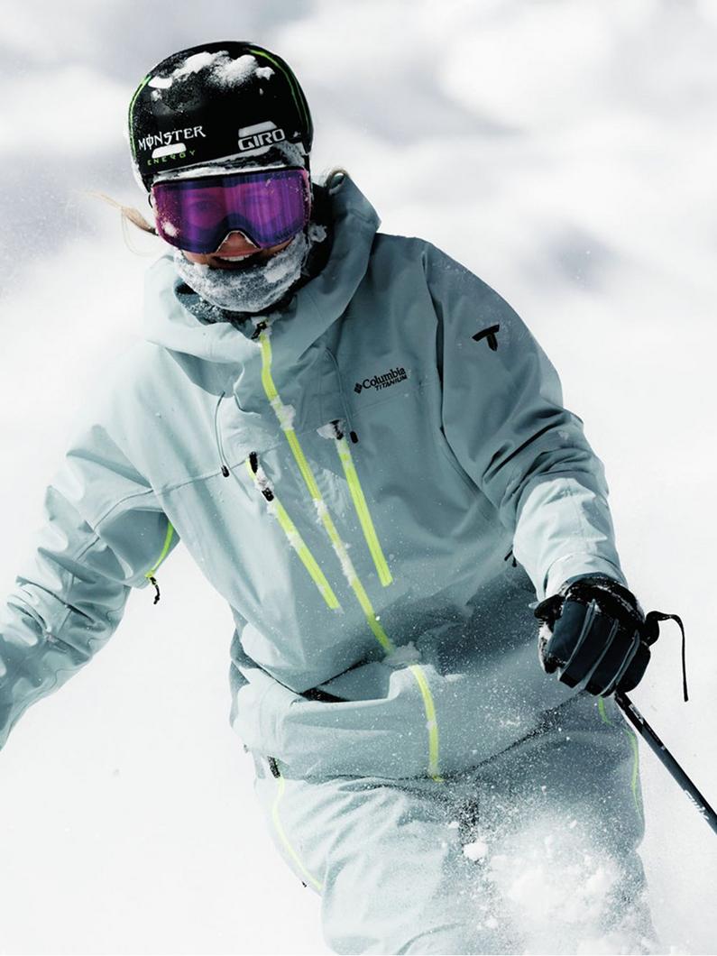 Skier Cassie Sharpe in Columbia gear.