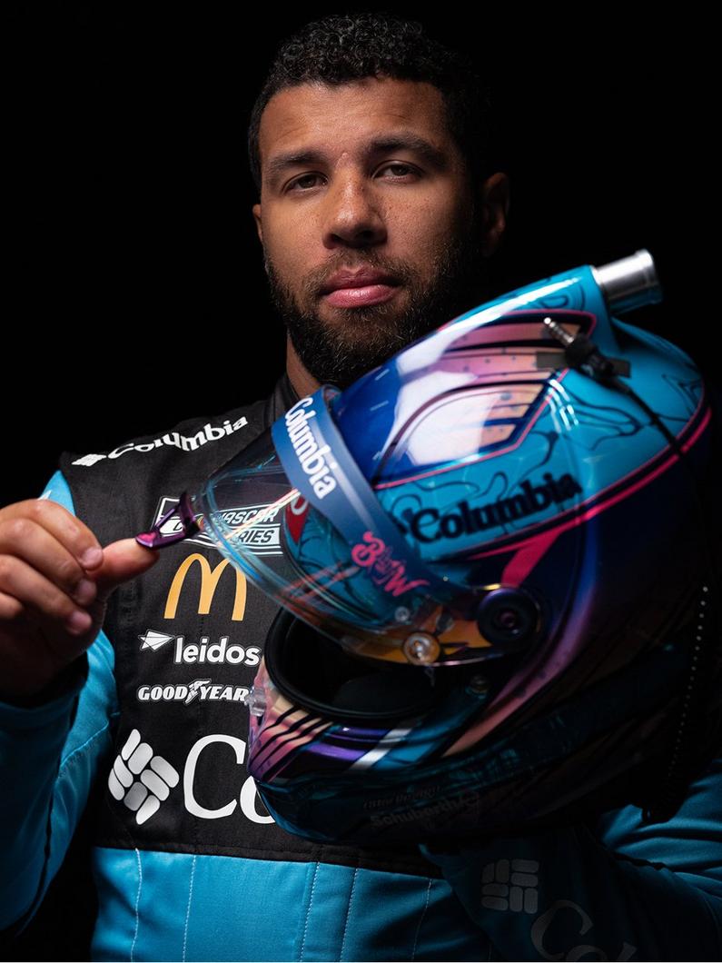 Columbia ambassador Bubba Wallace.