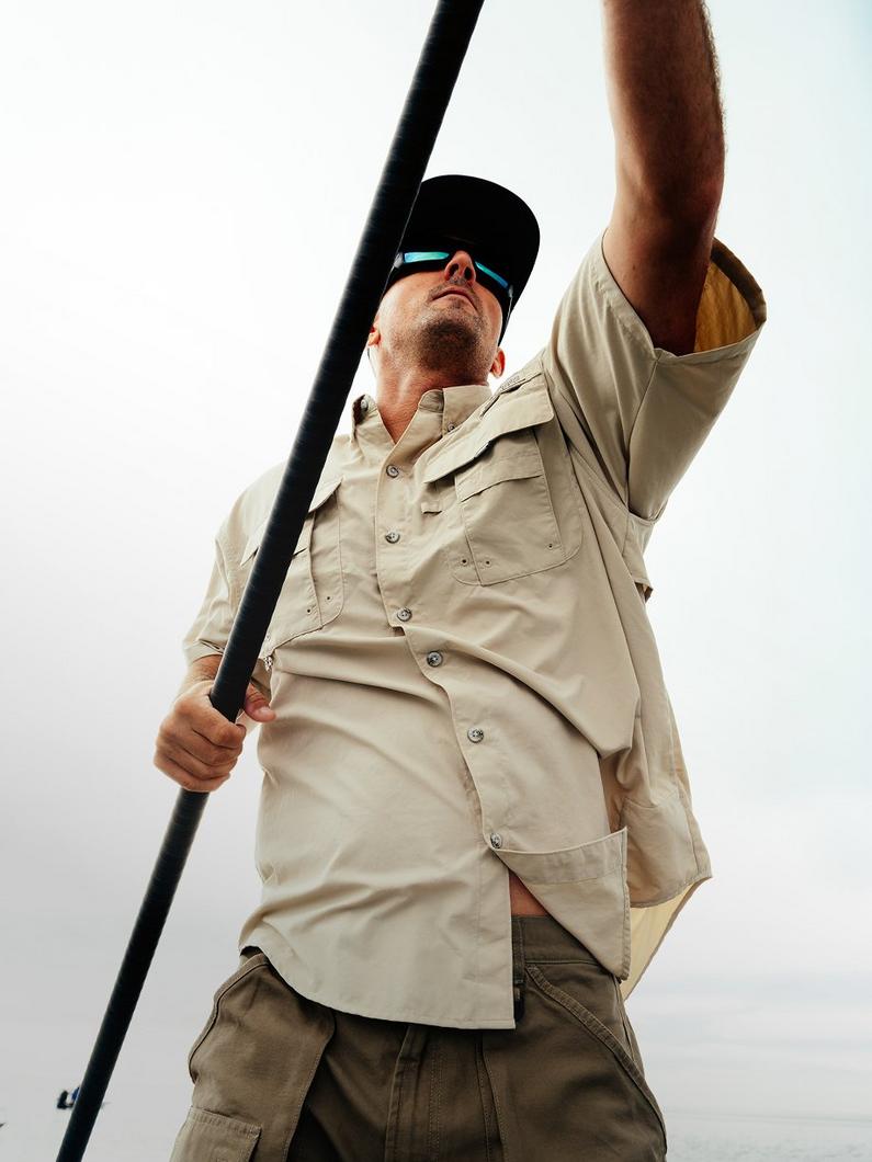 Man in a special edition Bahama shirt.