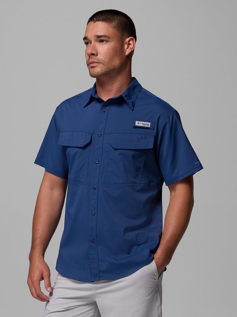 Man in a Regular Fit Skiff Guide shirt.