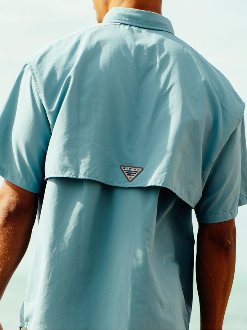 Close up of Bahama shirt back venting