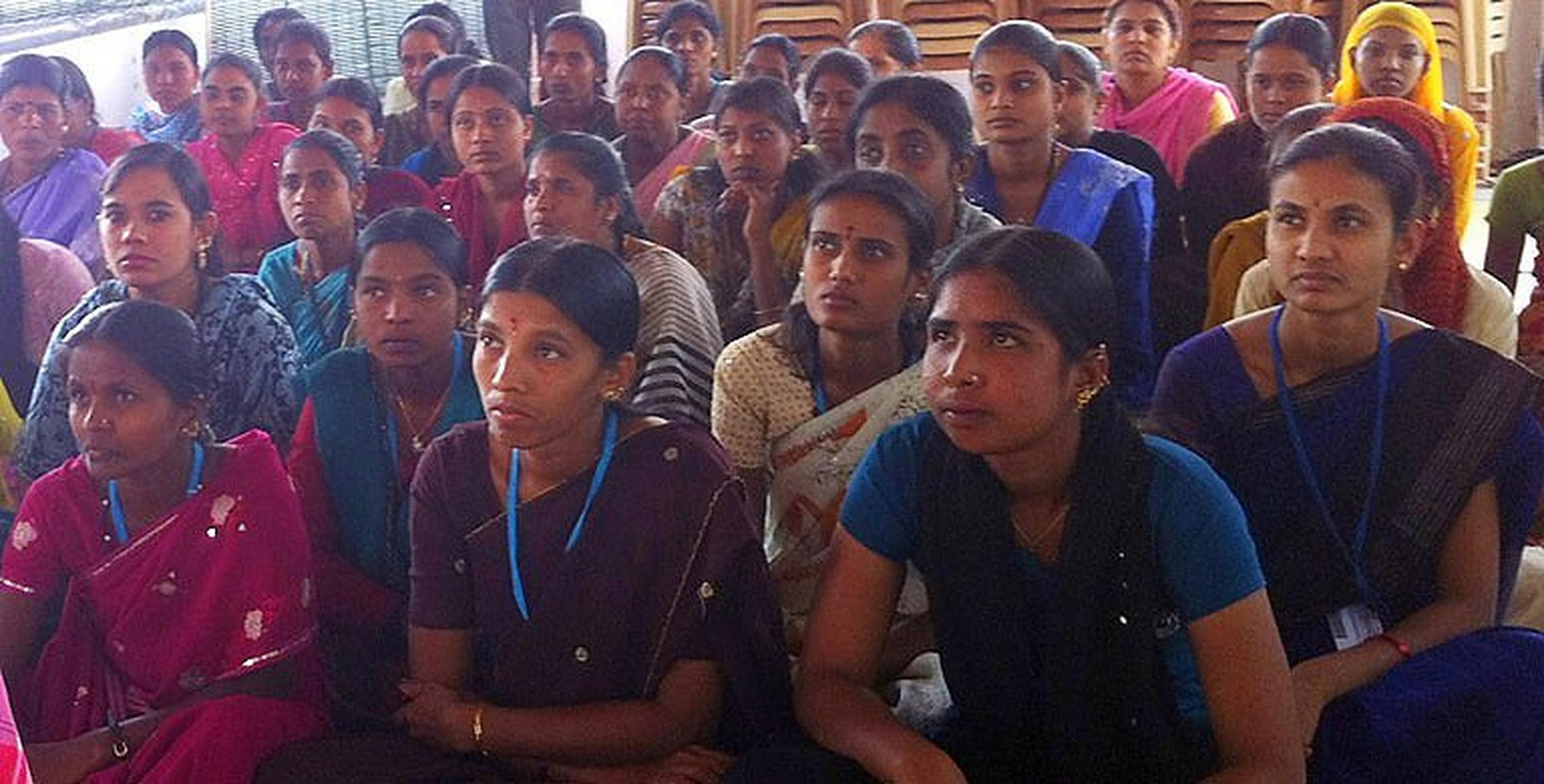 Group of women watching a presentation