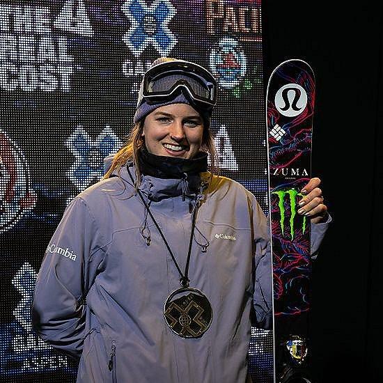 Close up of Cassie Sharpe.