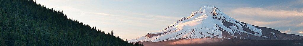 View of Mt. Hood across a lake.