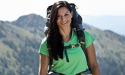 A woman wearing a shirt with Omni-Freeze Zero.