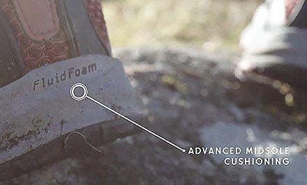 A video still showing how FluidFoam technology functions.