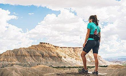 A woman wearing Omni-Wick gear. 