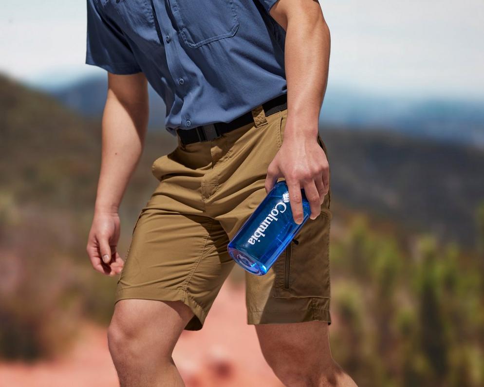 Shot of model from the torso down showing the way the shorts stretch and move with you.