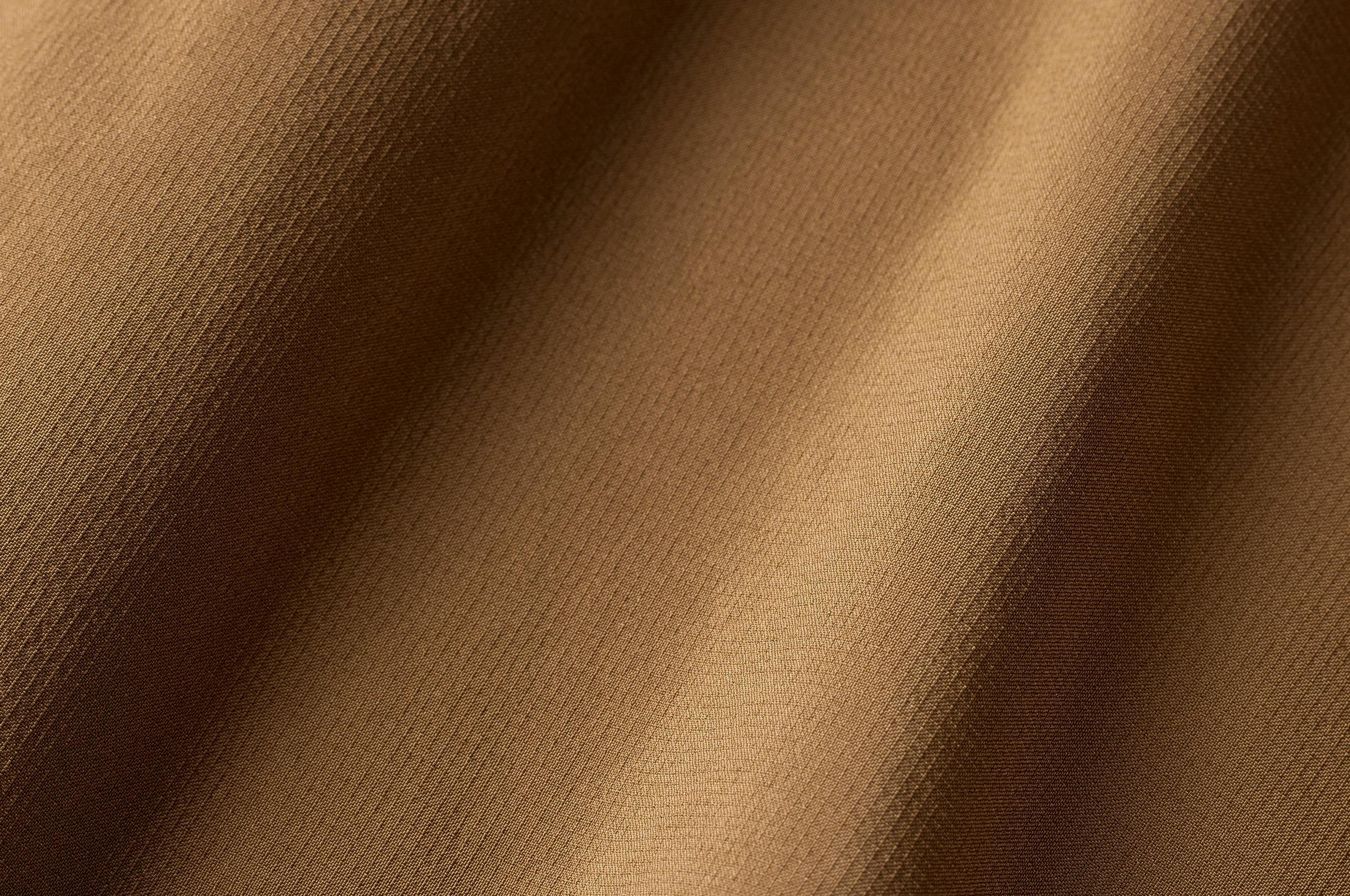 Close up of Silver Ridge fabric with Omni-Wick logo.