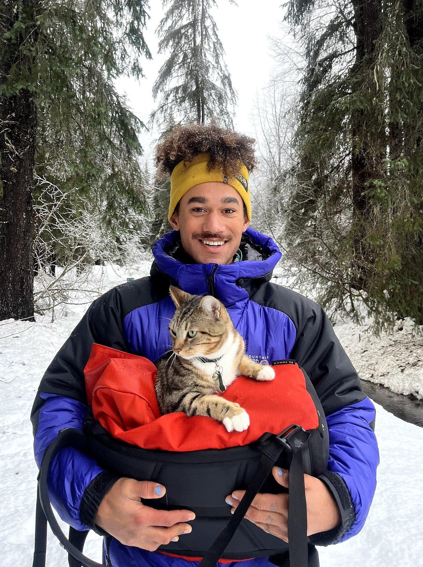 Bryce with his adventure cat, Mercury