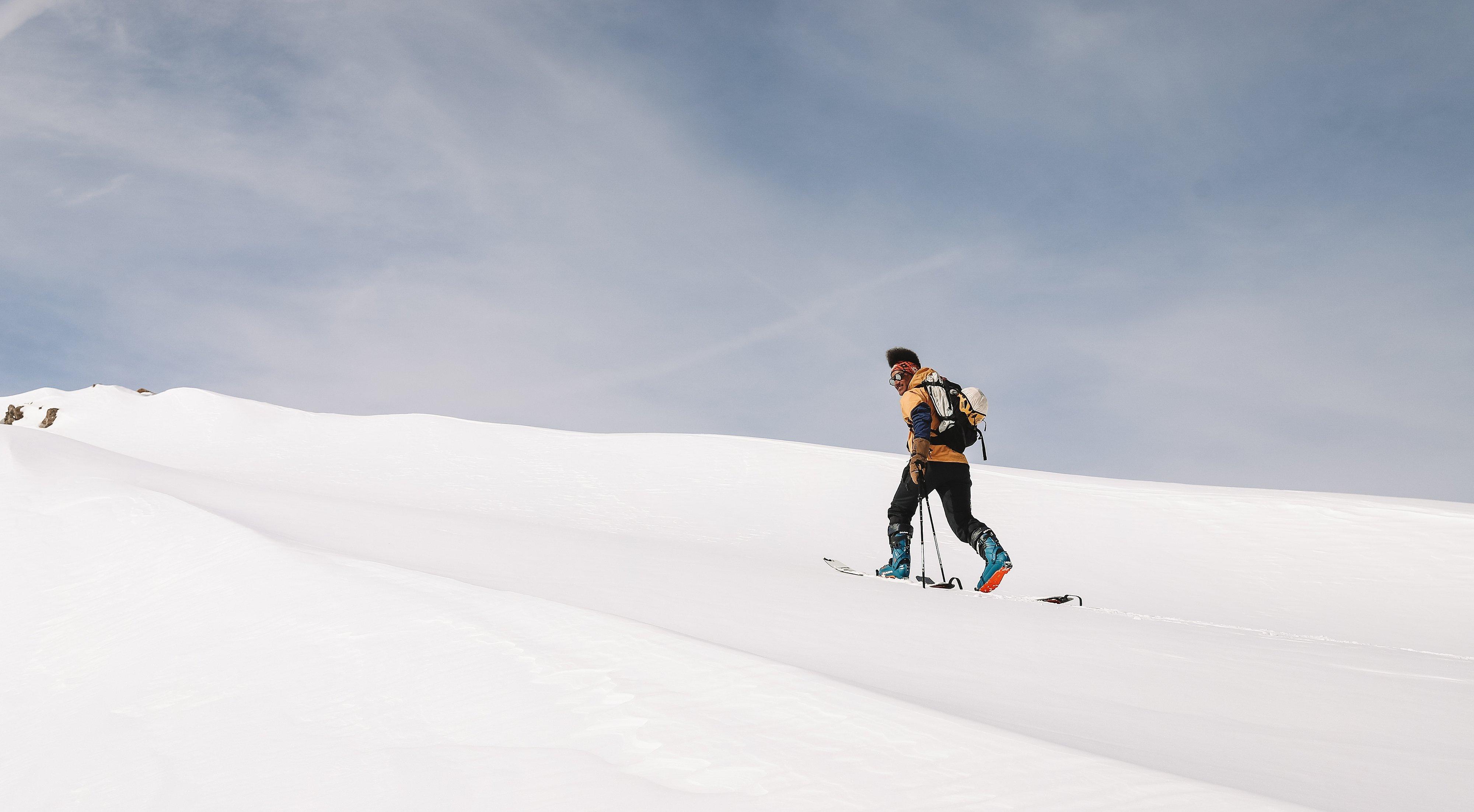 Bryce trekking through the snow