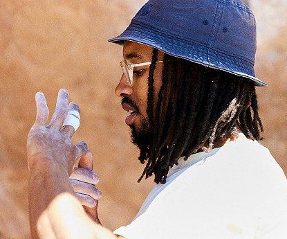 Caleb wrapping his fingers