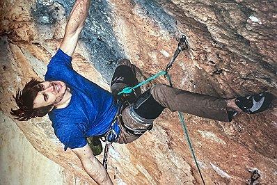 Ethan climbing in Spain
