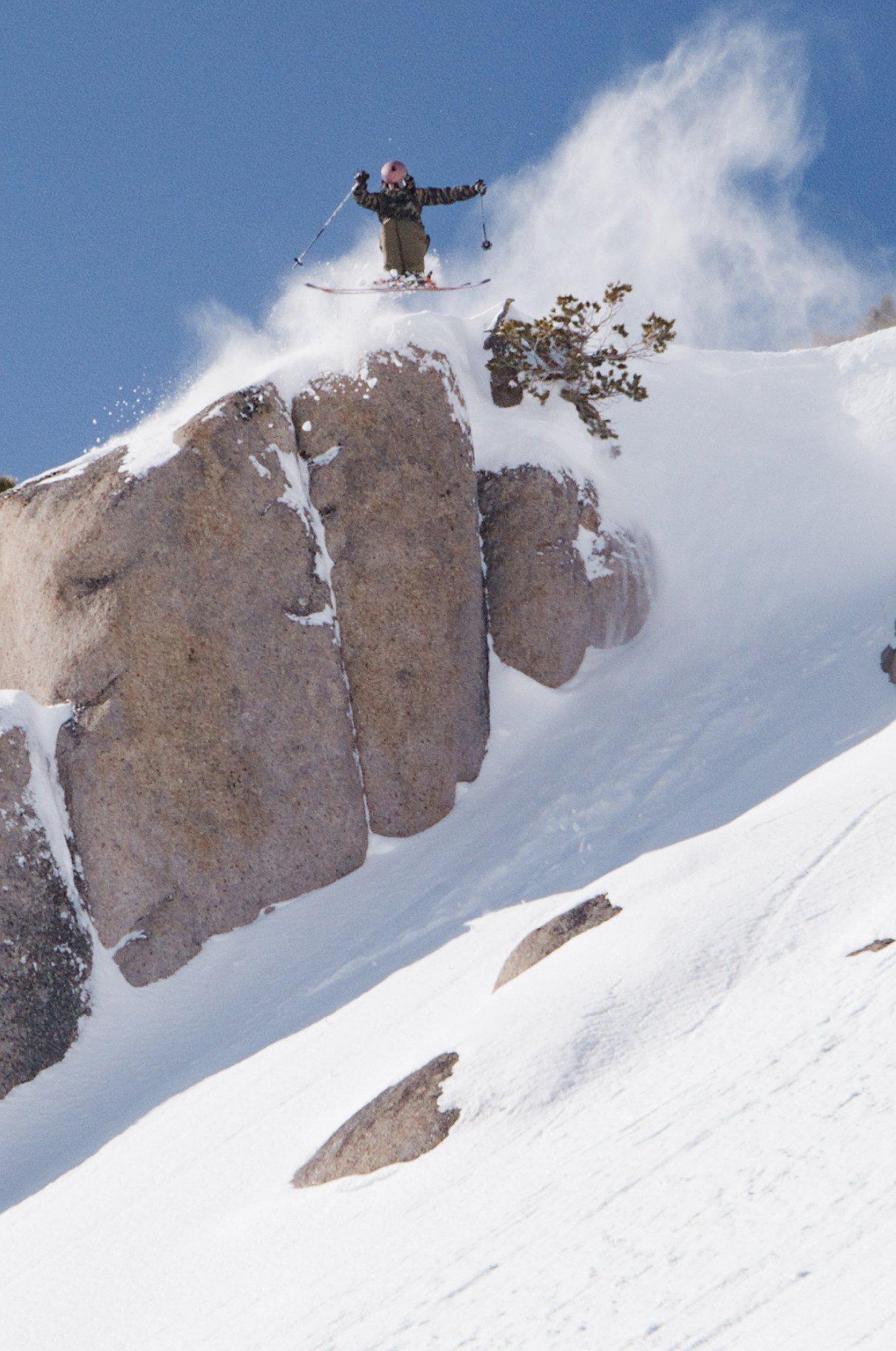 Lily doing a ski jump