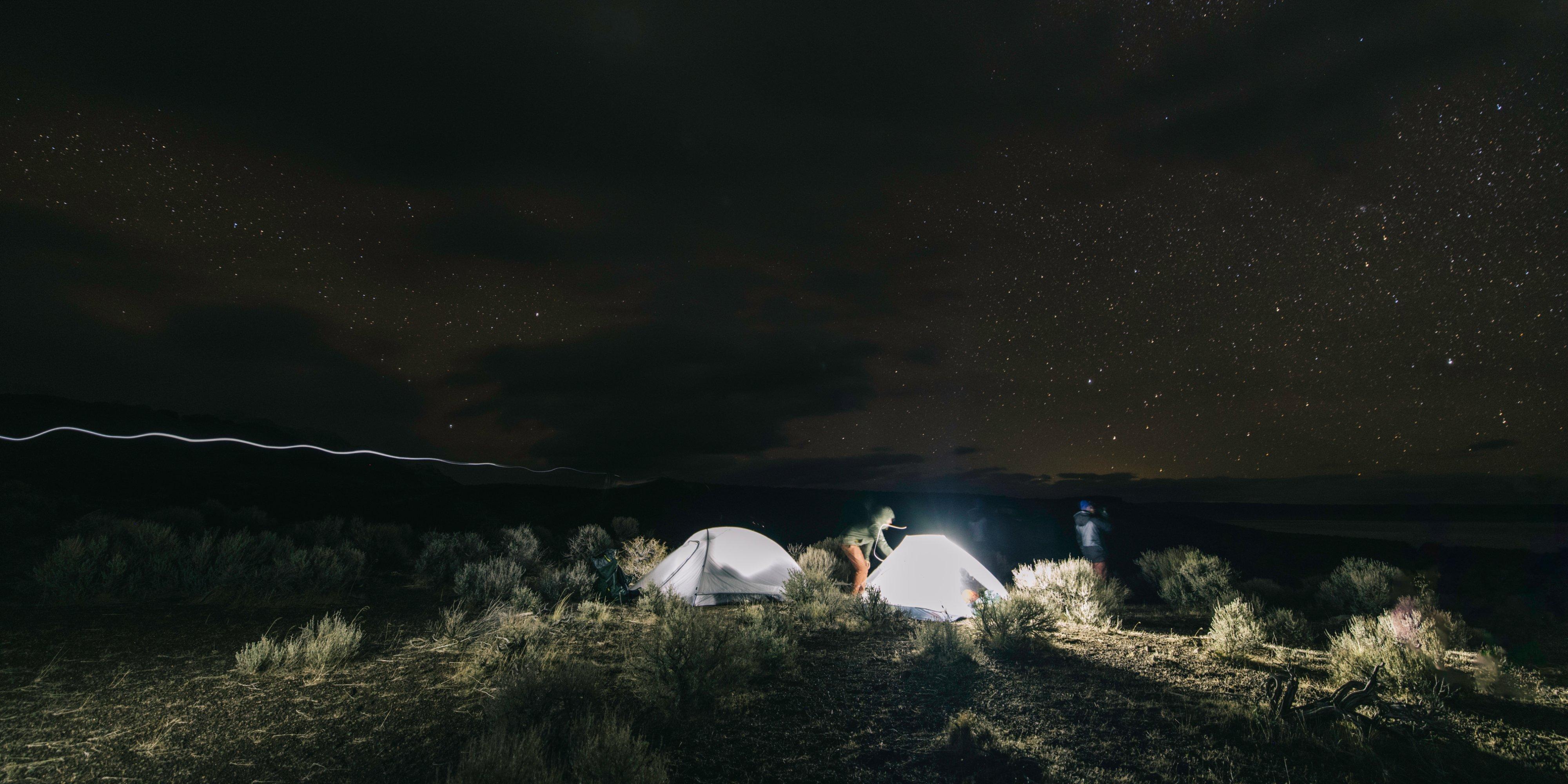 Camping under the Milky Way.