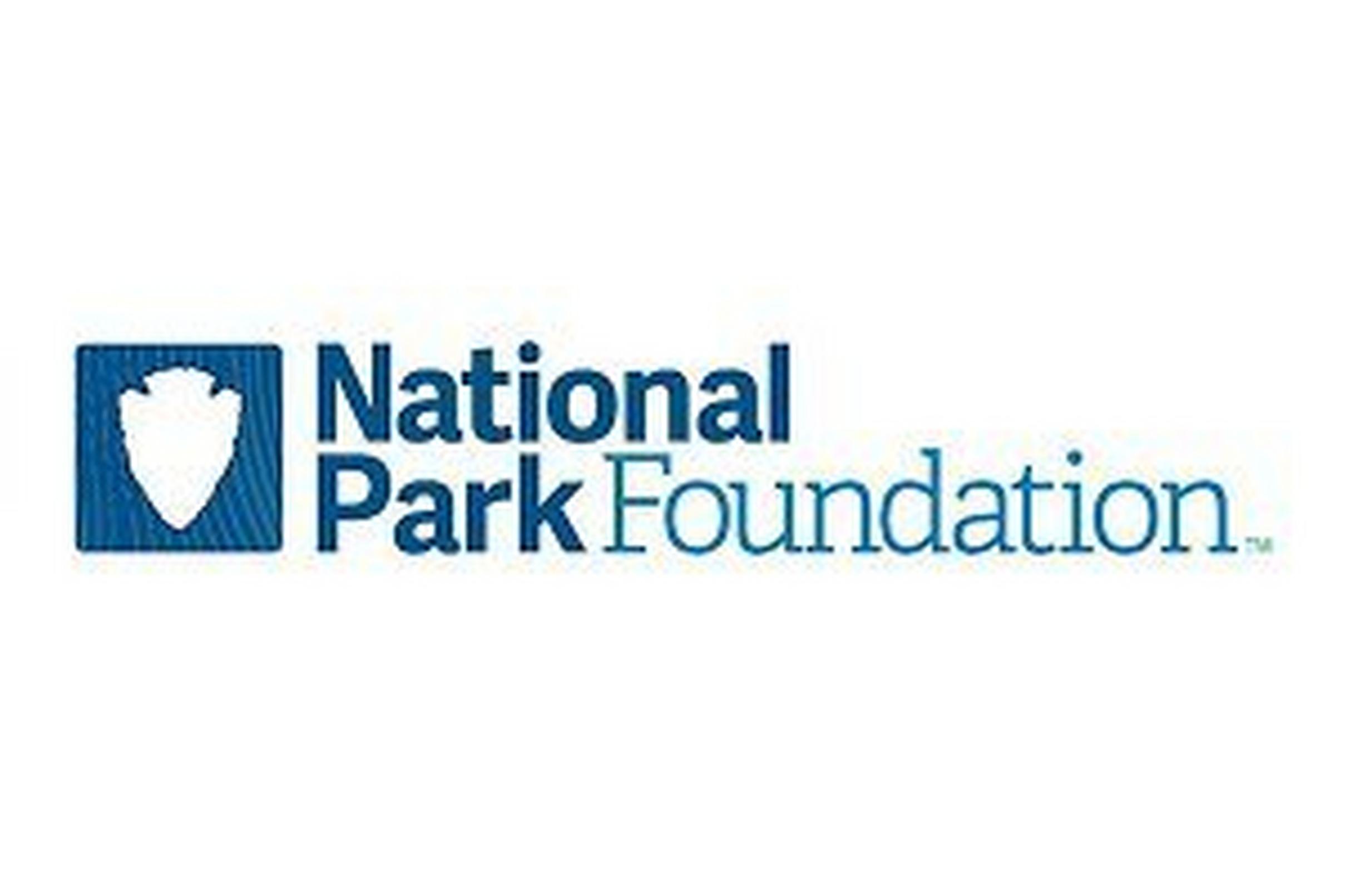 Logo featuring a shield icon with text reading "National Park Foundation."