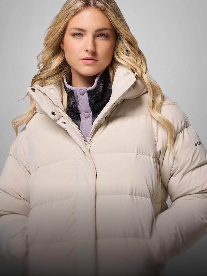 A woman wearing an interchange jacket