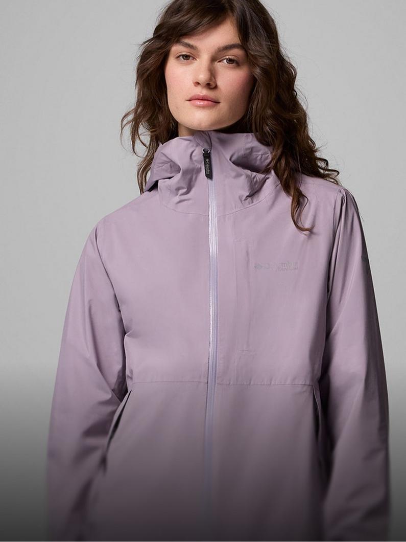 A person wearing a rain jacket