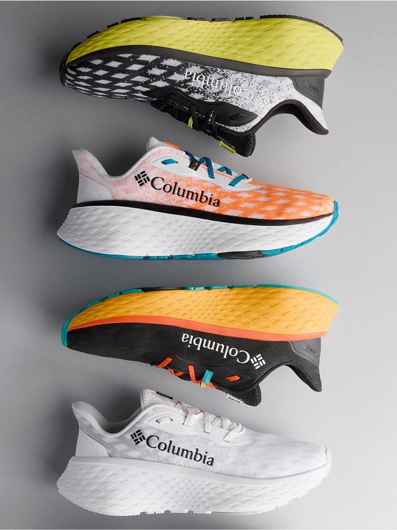 A close-up of a grippy outsole