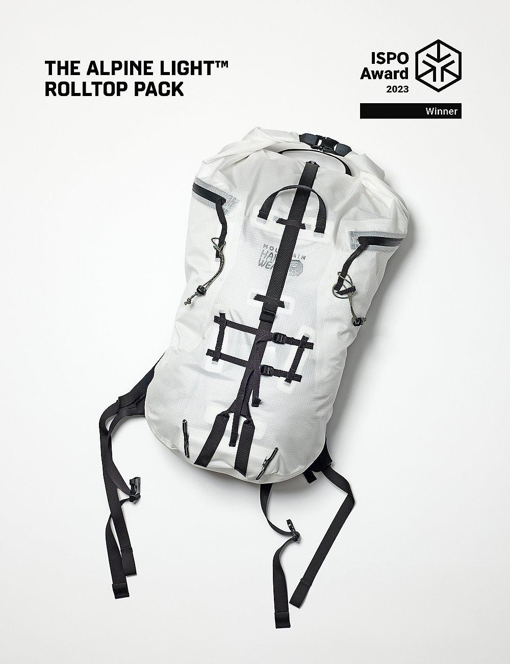 THE ALPINE LIGHT ROLLTOP PACK: 2023 ISPO AWARD WINNER.