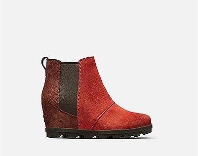  A Joan Wedge Chelsea boot on a white background 