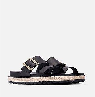 A pair of SOREL Roaming Buckle Jute sandals