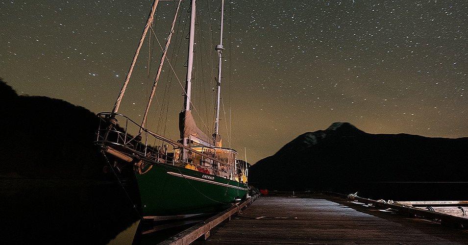 Close up of Curits Ciszek's boat, the Emerald.