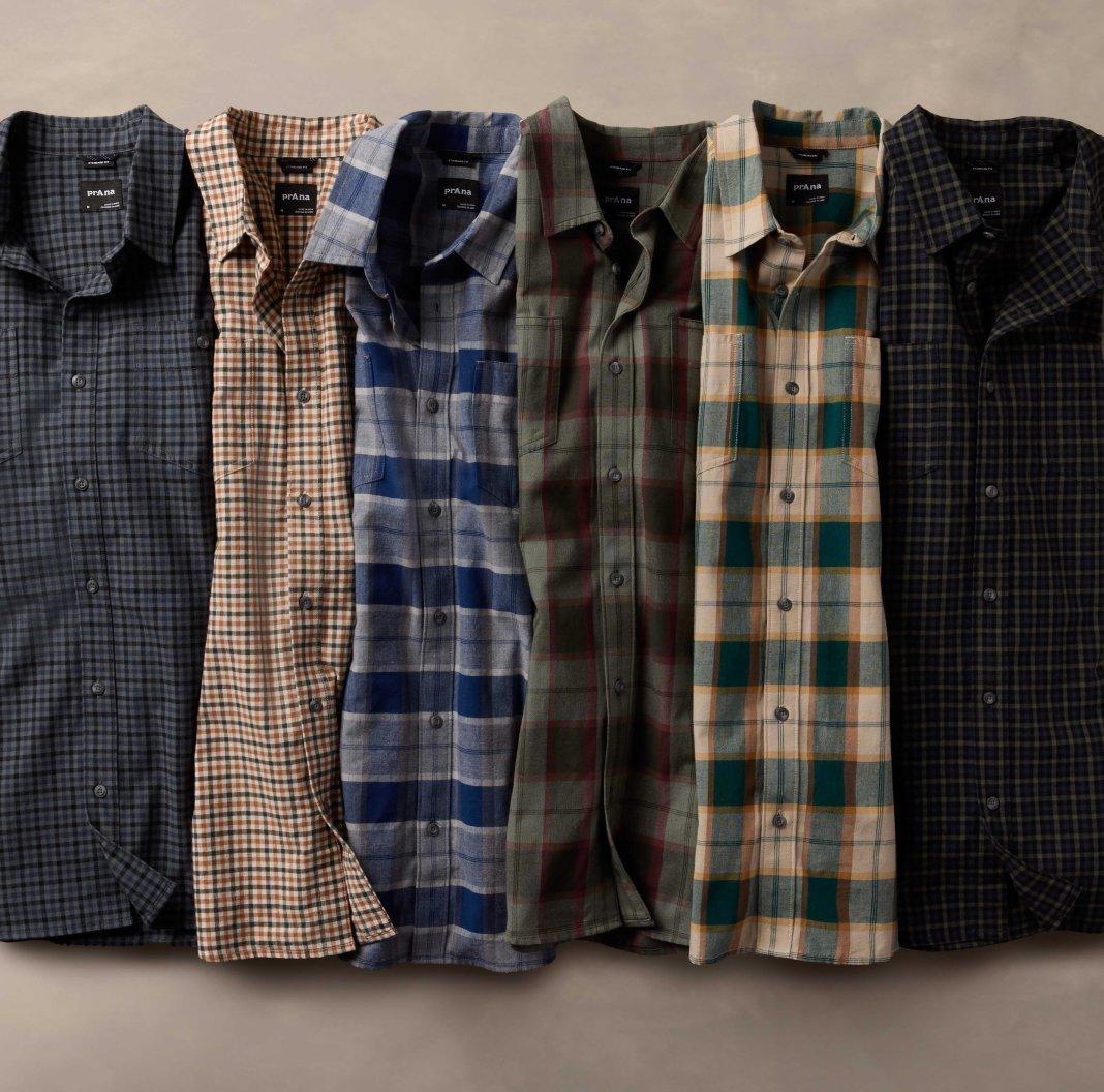 An image showing men's flannels