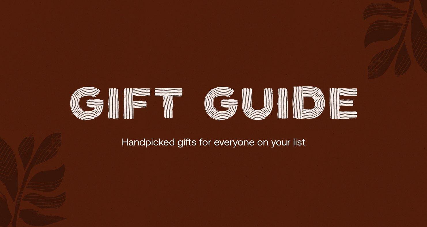 an image showing 2025 gift guide, handpicked gifts for everyone on your list