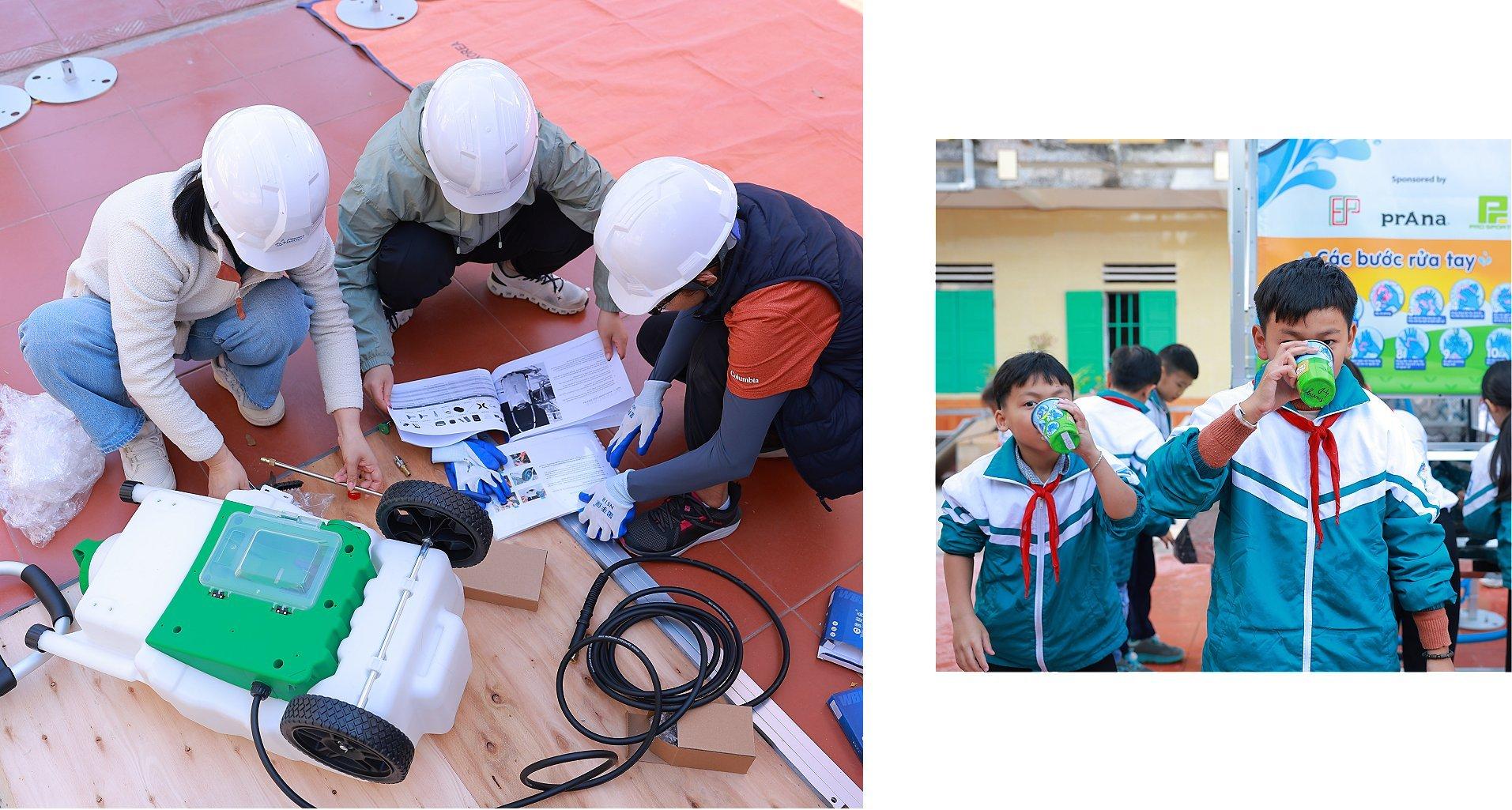 A school group photo from planet water foundation