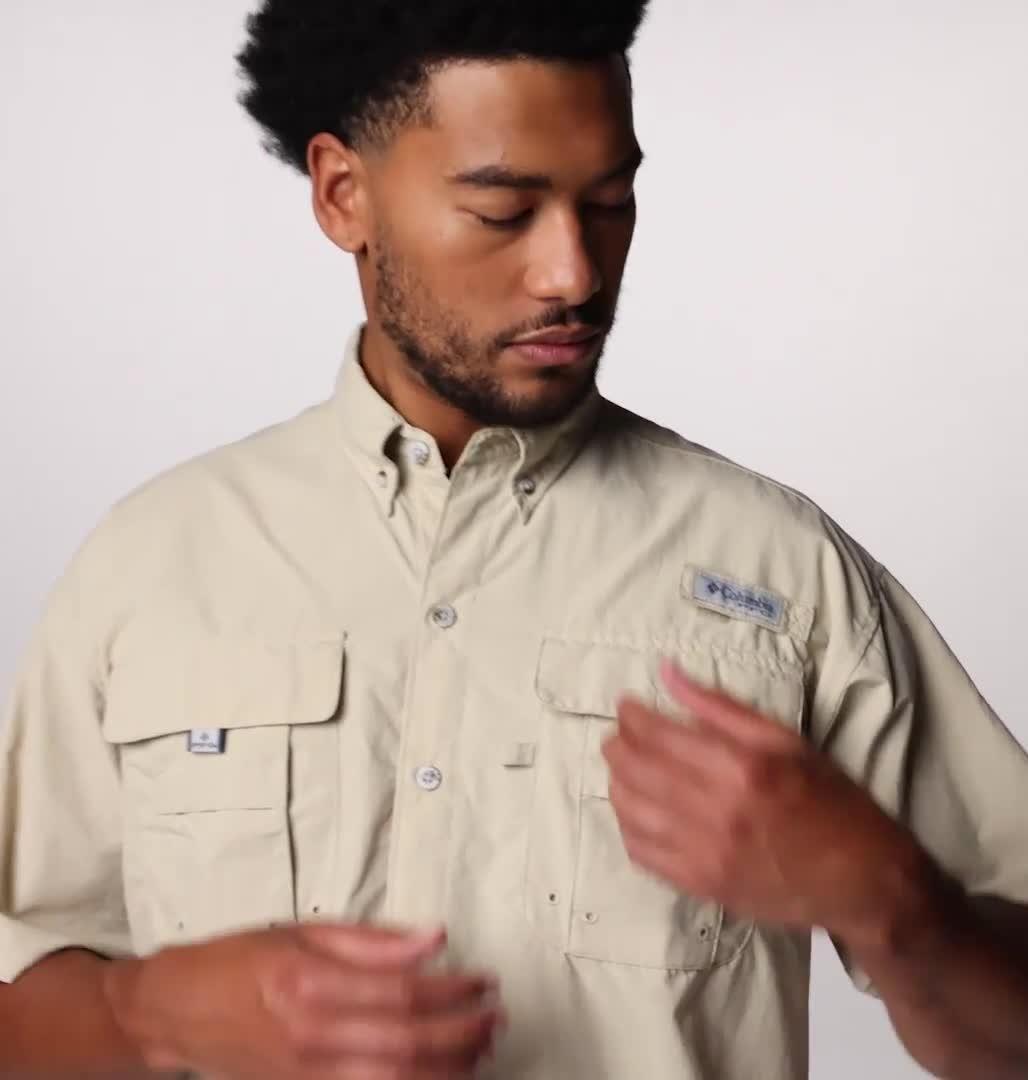 Men's Bahama II Short Sleeve Shirt, Color: Fossil