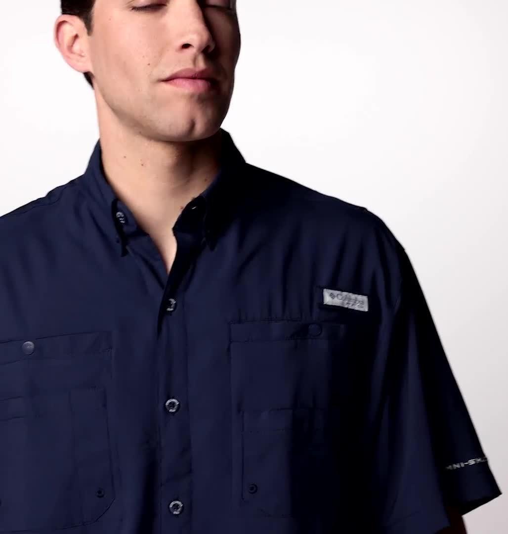 Columbia Herren PFG Collegiate Tamiami Kurzarm-Shirt – Angelshirt Mit UPF 40, Feuchtigkeitsableitend & Belüftetem Rücken