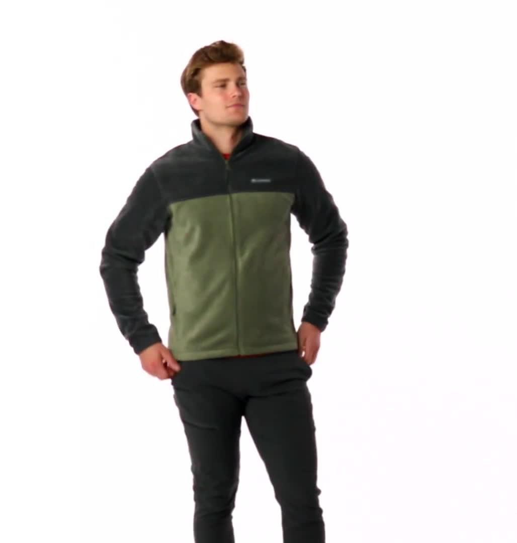 Men's Steens Mountain 2.0 Fleece, Color: Shark, Stone Green