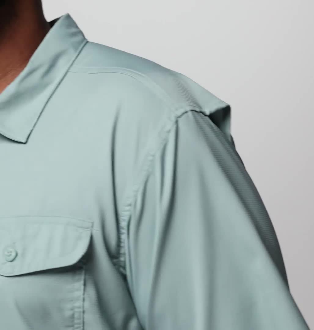 Camisa lisa de manga corta Utilizer II para hombre- Tallas Grandes, Color: Crushed Blue