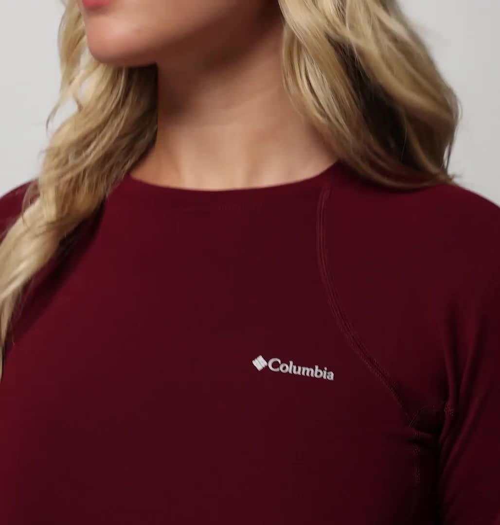 Women’s Omni-Heat Midweight Baselayer Crew, Color: Rich Wine