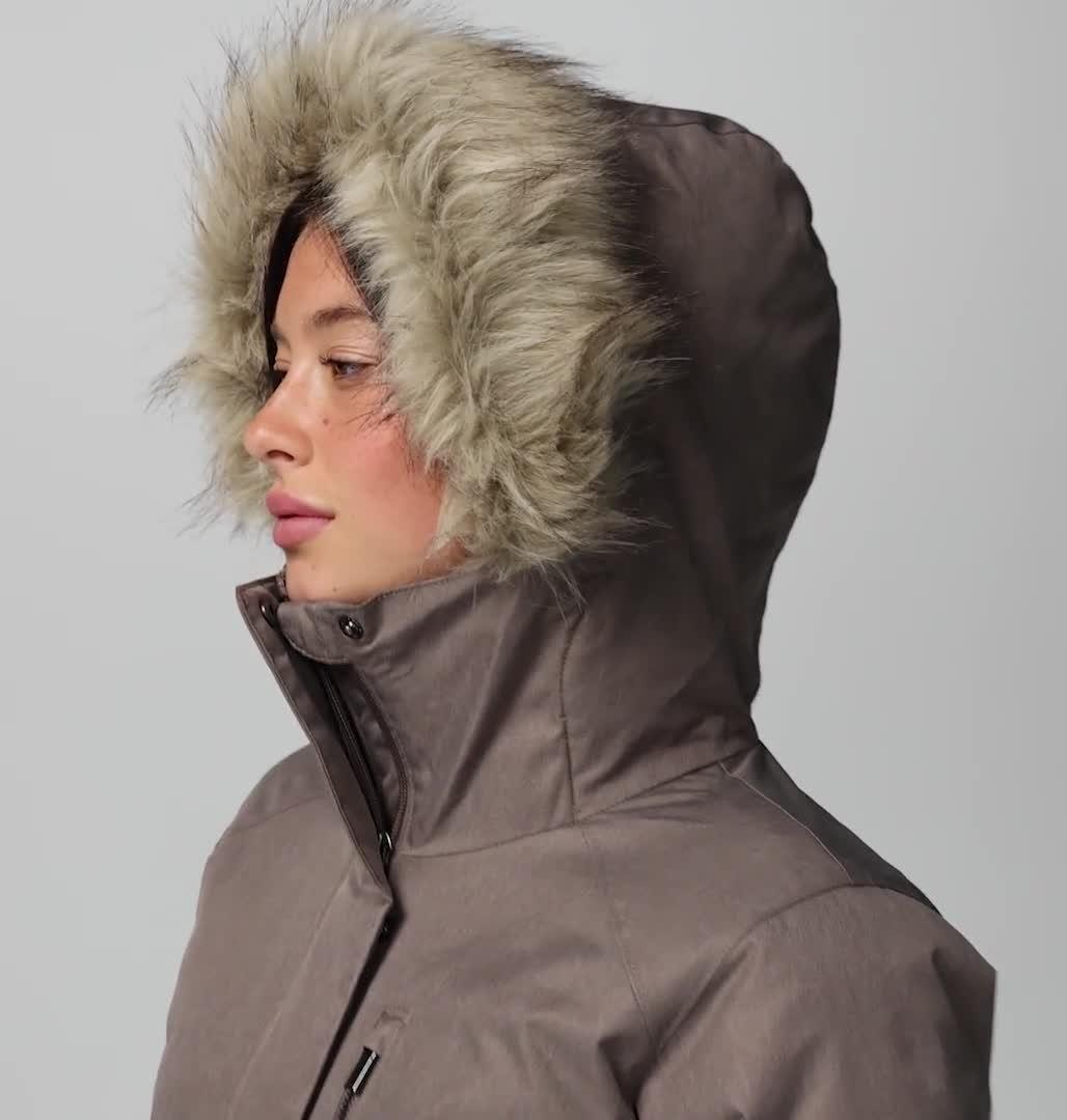 Women's Suttle Mountain Long Synthetic Down Parka, Color: Iron